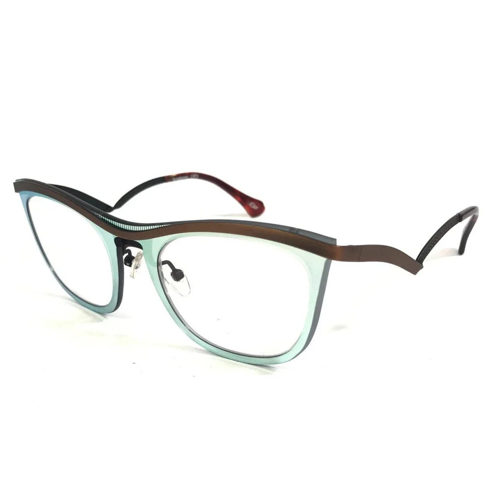 BOZ Eyeglasses Frames ESPRIT 9090 Brown Iridescent Clear Silver 51-19-140